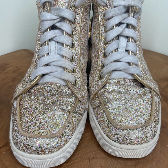 Christian louboutin Bip Bip glitter high top sneakers 38 - Picture 4 of 12